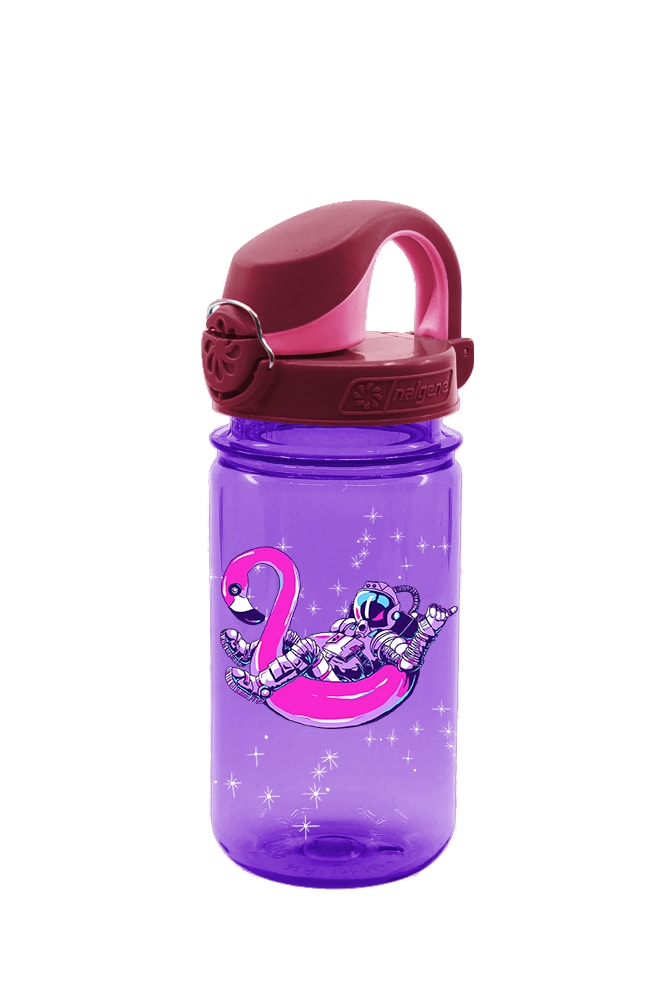 Nalgene product detail: 12oz On-The-Fly Kids Lock-Top Bottle with Graphics J3 — 12oz On-The-Fly Kids Lock-Top Bottle with Graphics