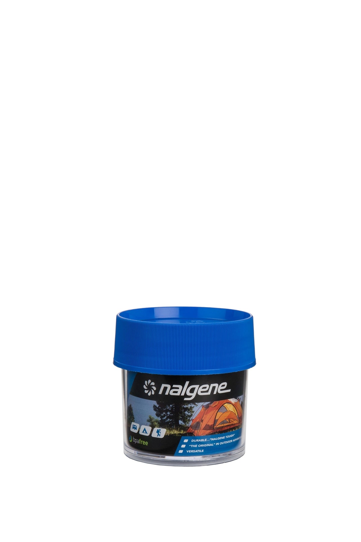 Nalgene product view: 4oz Storage Jar – Blue Lid A4 — 4oz Storage Jar – Blue Lid