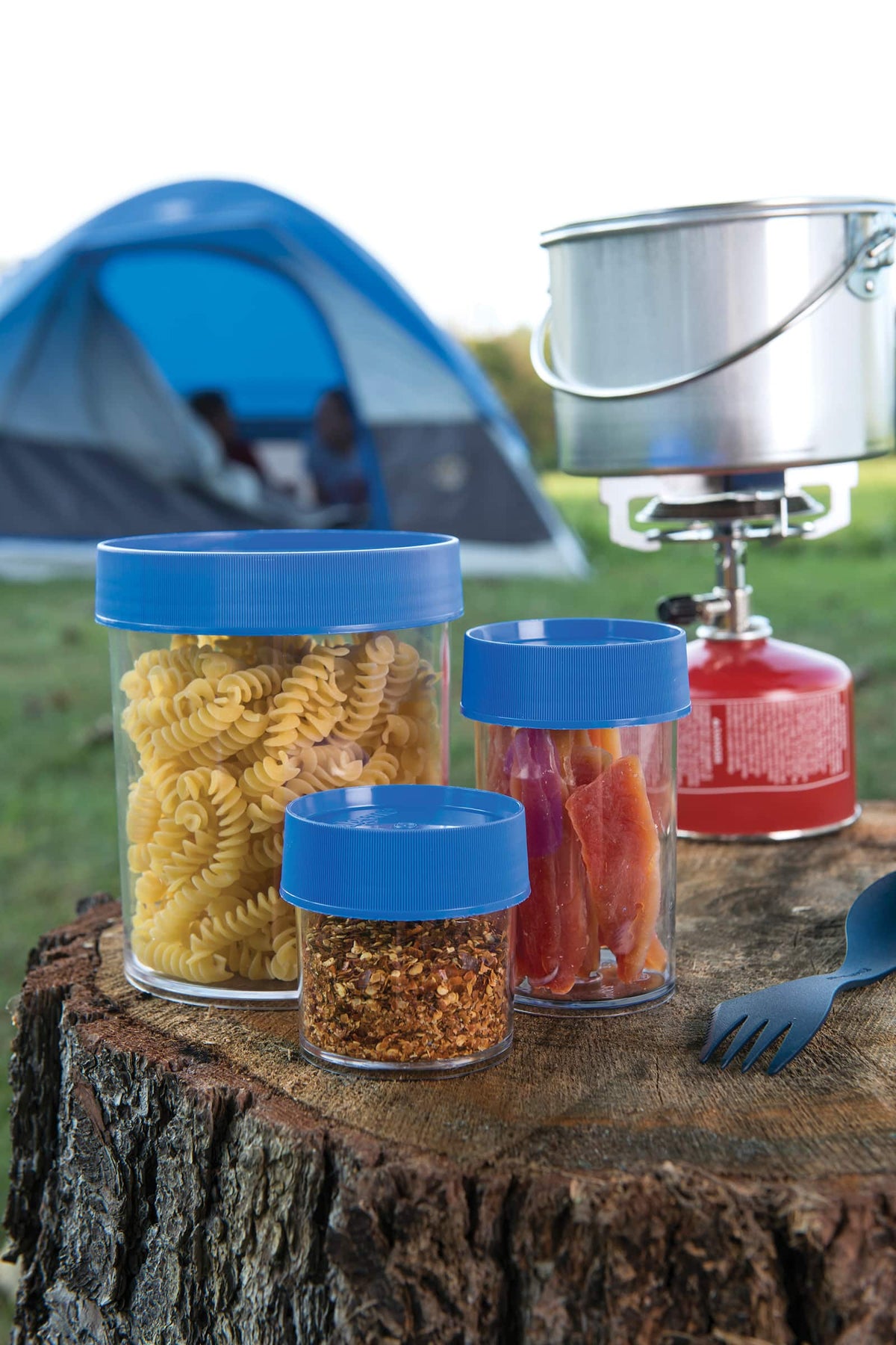 Nalgene product image: 8oz Storage Jar – Blue Lid J6 — 8oz Storage Jar – Blue Lid