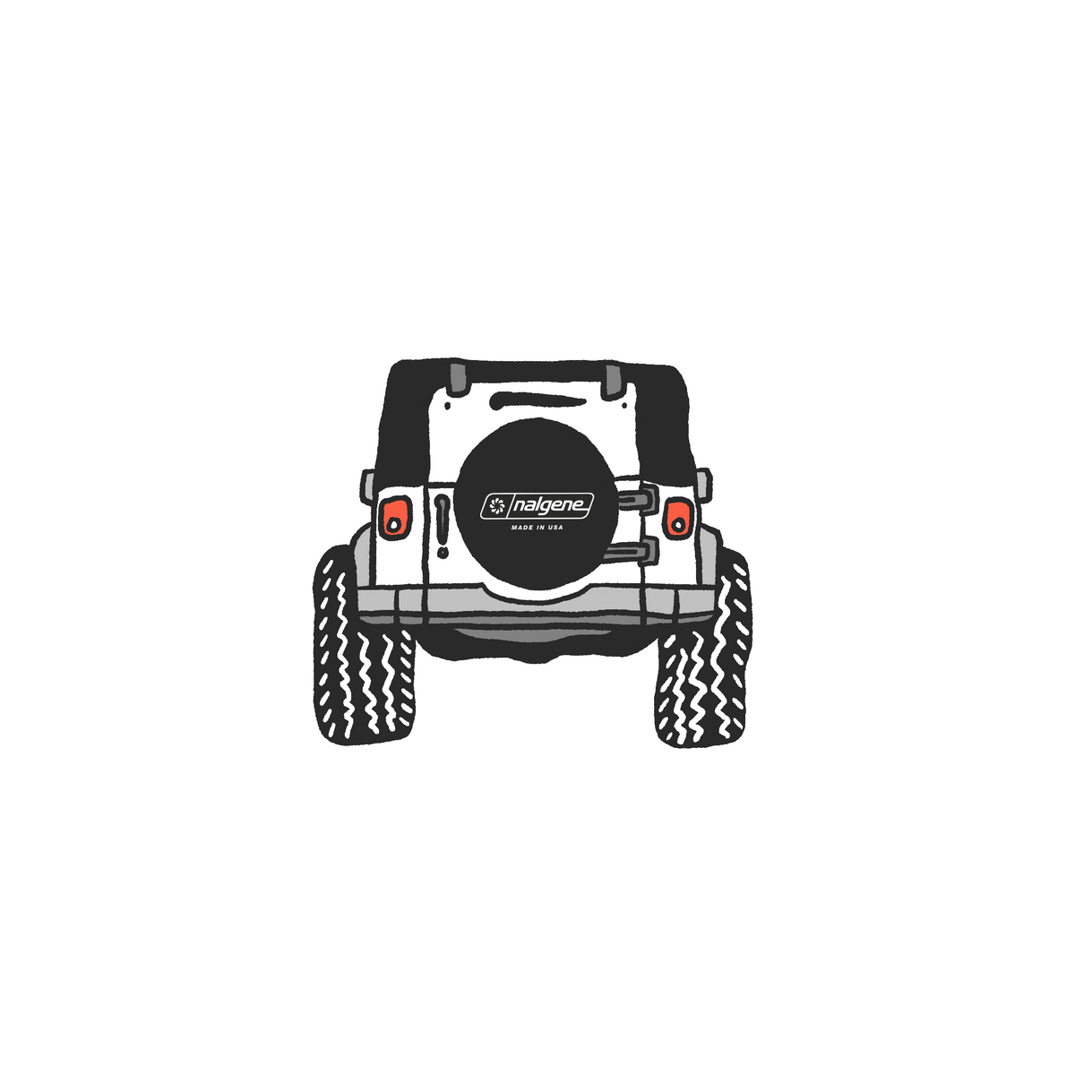 Nalgene product detail: Four Wheeling Sticker O9 — Four Wheeling Sticker