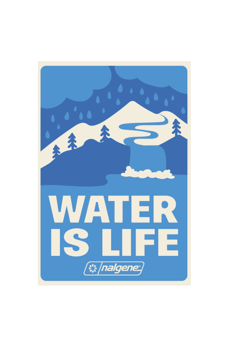 Nalgene product image: Water Is Life Sticker F9 — Water Is Life Sticker