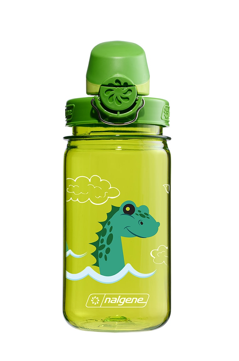 Nalgene product view: 12oz On-The-Fly Kids Lock-Top Bottle with Graphics J3 — 12oz On-The-Fly Kids Lock-Top Bottle with Graphics
