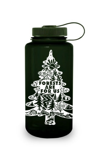 Nalgene product image: 32oz Wide Mouth “Public Lands: Forests Are for Us” Bottle Q3 — 32oz Wide Mouth “Public Lands: Forests Are for Us” Bottle
